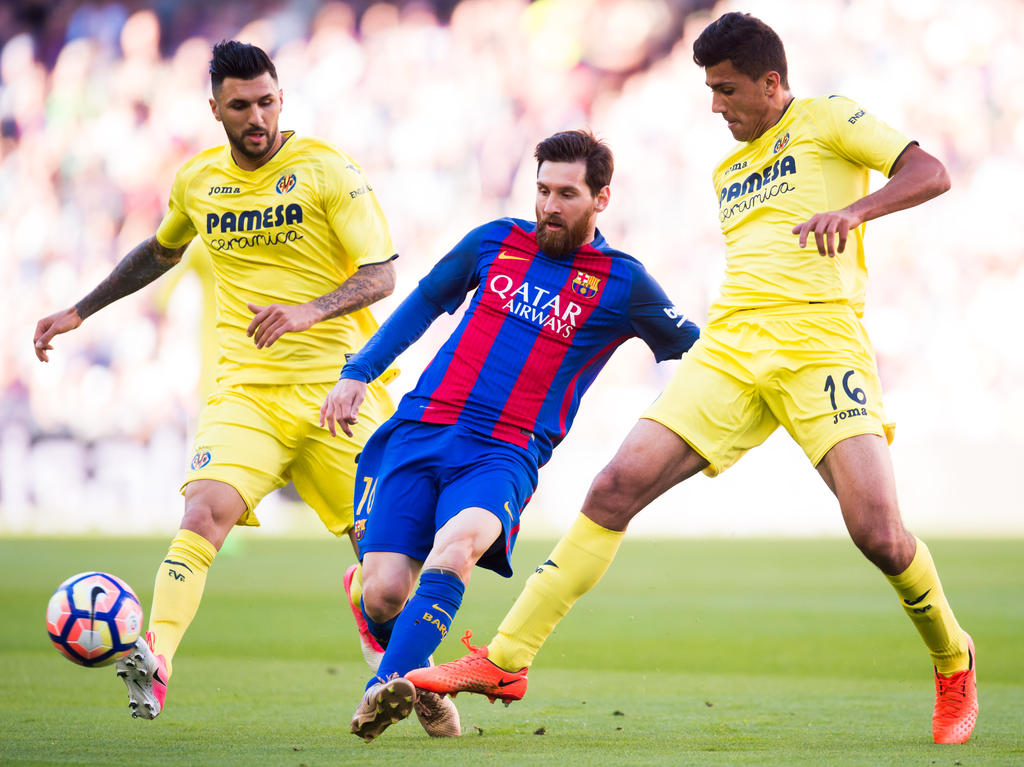 Messi marcó un doblete contra el Villarreal. (Foto: Getty)