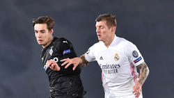 Trafen in der Champions League aufeinander: Gladbachs Florian Neuhaus und Real Madrids Toni Kroos