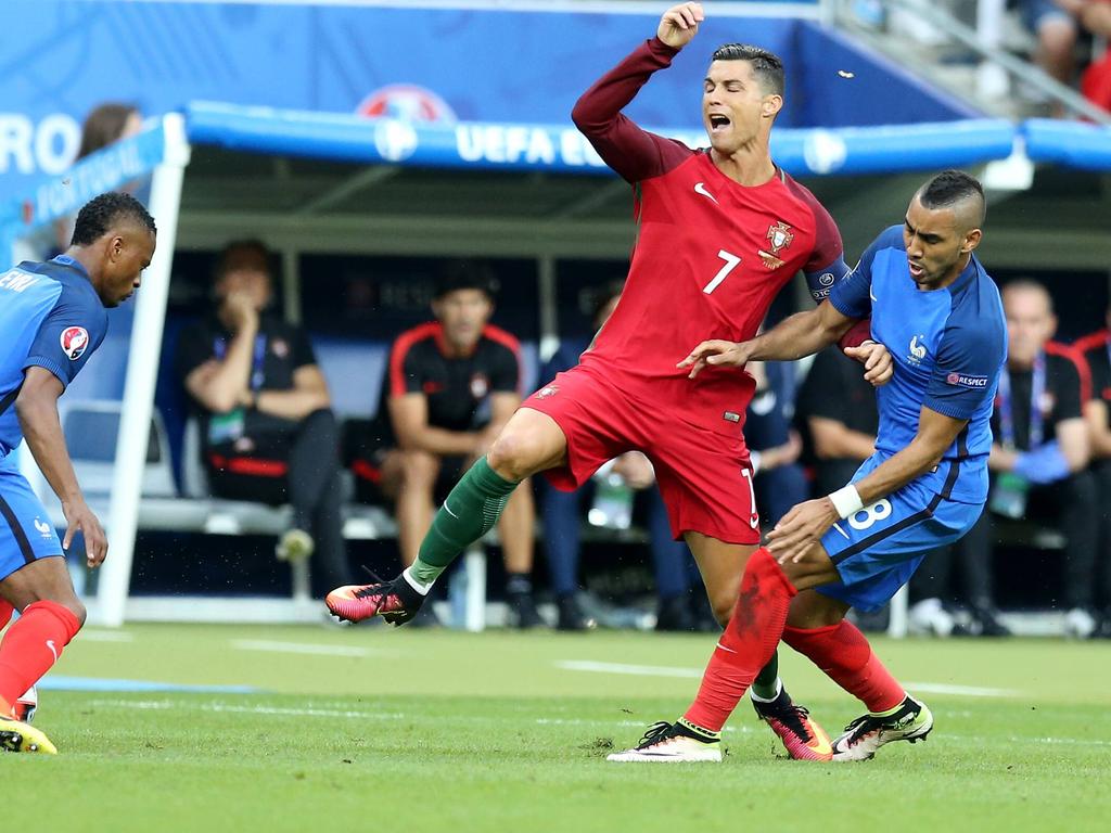 CR7 musste nach dieser Aktion im Finale verletzt runter CR7 musste nach dieser Aktion im Finale verletzt runter