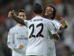 Marcelo y Di María coincidieron en el Real Madrid entre 2010-2014. (Foto: Getty)