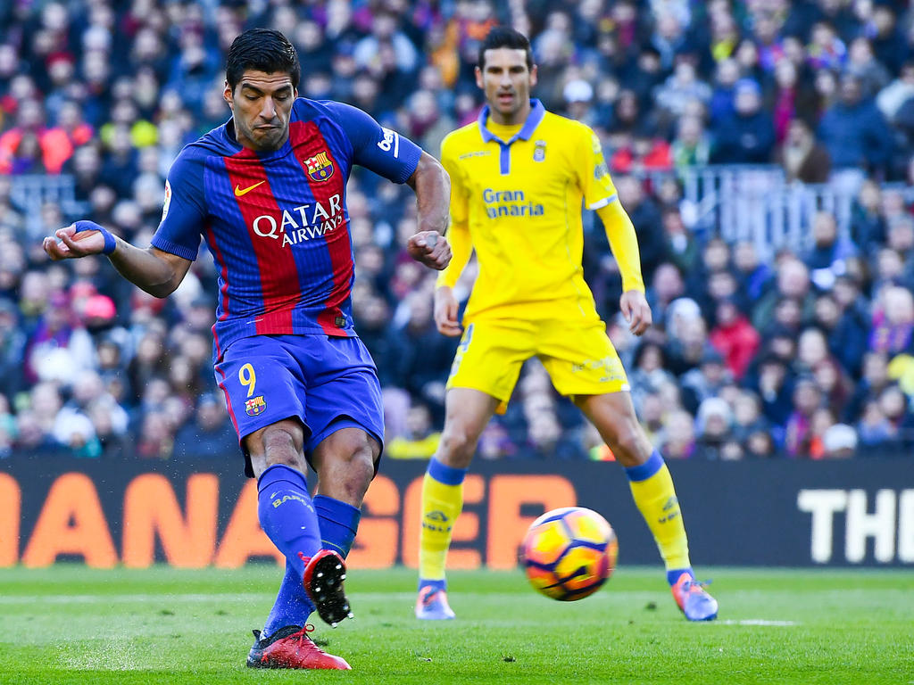 Suárez anotó dos tantos en la visita de la UD Las Palmas. (Foto: Getty)