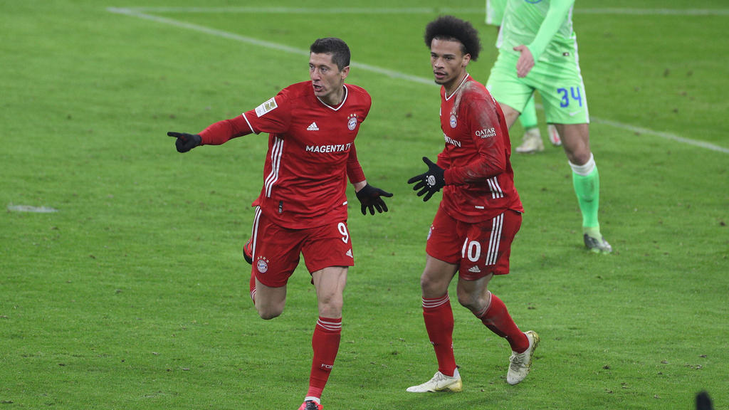 Robert Lewandowski traf doppelt für den FC Bayern München