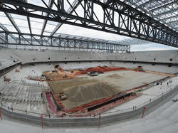 Das WM-Stadion in Curitiba ist gut sechs Monate vor WM-Beginn noch eine Baustelle