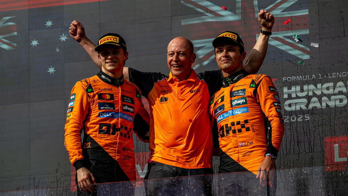 Die beiden McLaren-Fahrer Lando Norris und Oscar Piastri in Monza 2025