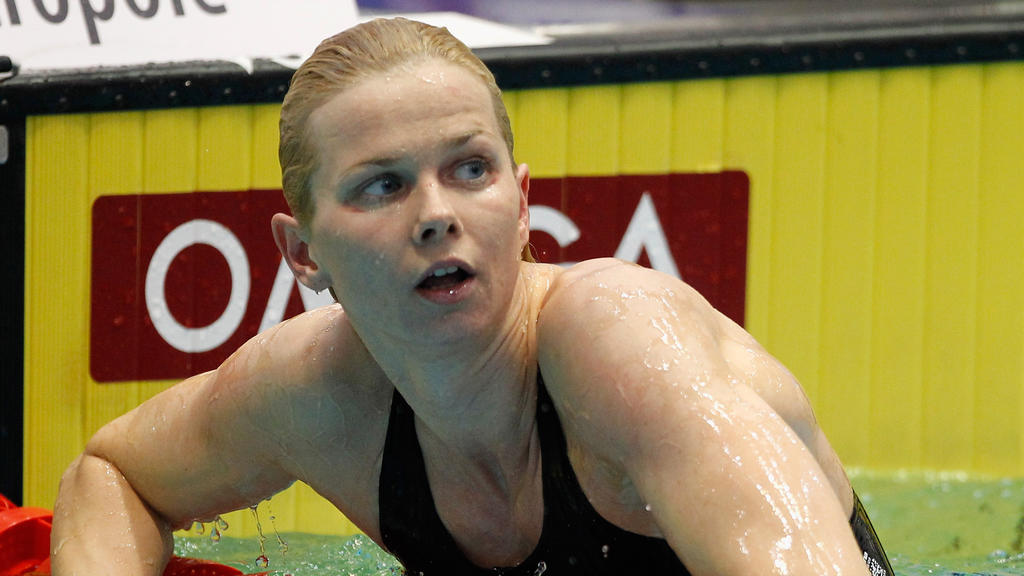 Die ehemalige Olympiasiegerin Britta Steffen wird geehrt Die ehemalige Olympiasiegerin Britta Steffen wird geehrt