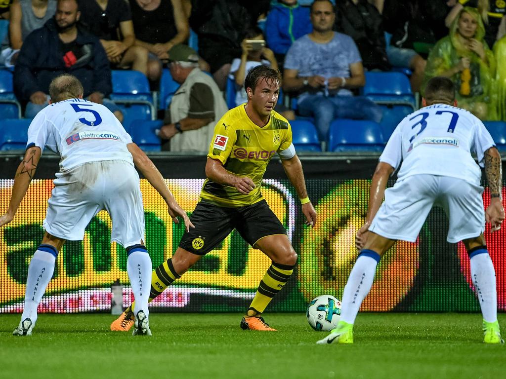 Aushilfs-Kapitän Mario Götze konnte die Dortmunder Niederlage nicht verhindern