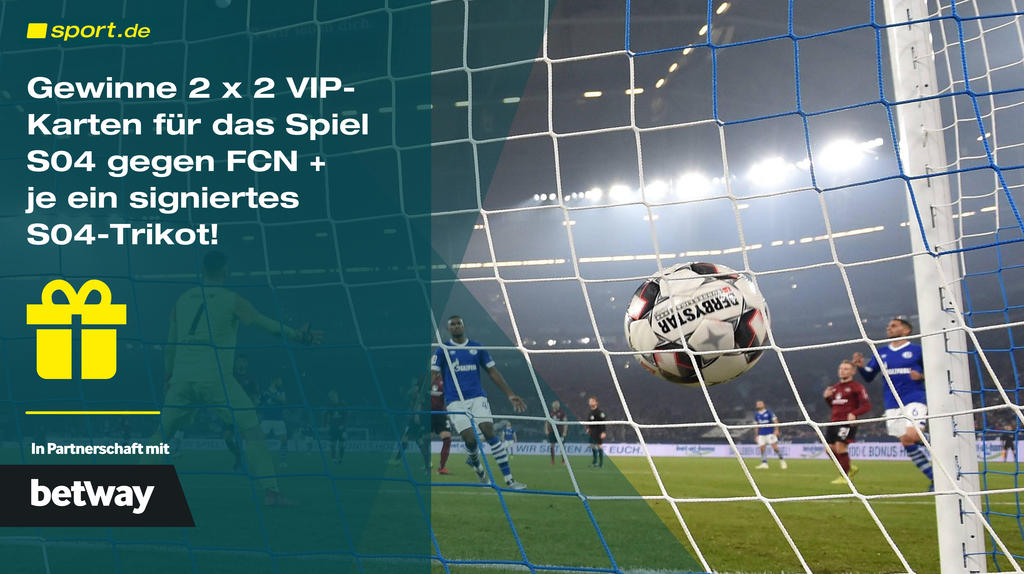 Gemeinsam mit Betway Sportwetten verlost sport.de 2x2 VIP-Tickets für das Duell FC Schalke 04 gegen den 1. FC Nürnberg