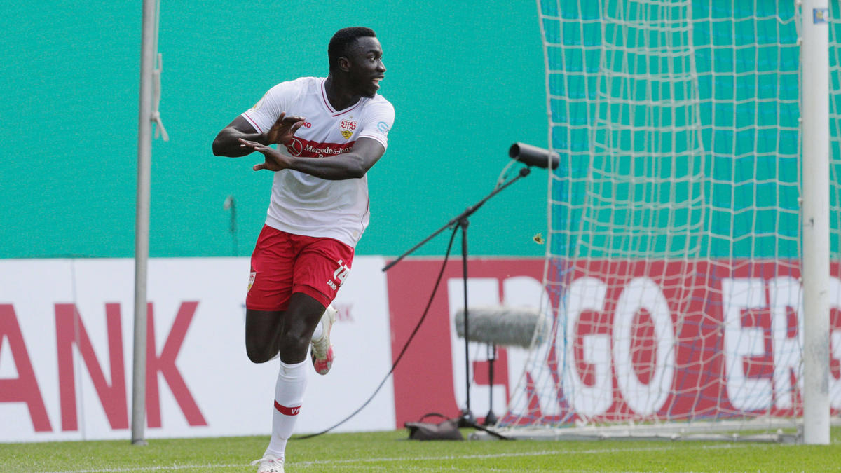 Der VfB Stuttgart hat Hansa Rostock niedergerungen Der VfB Stuttgart hat Hansa Rostock niedergerungen