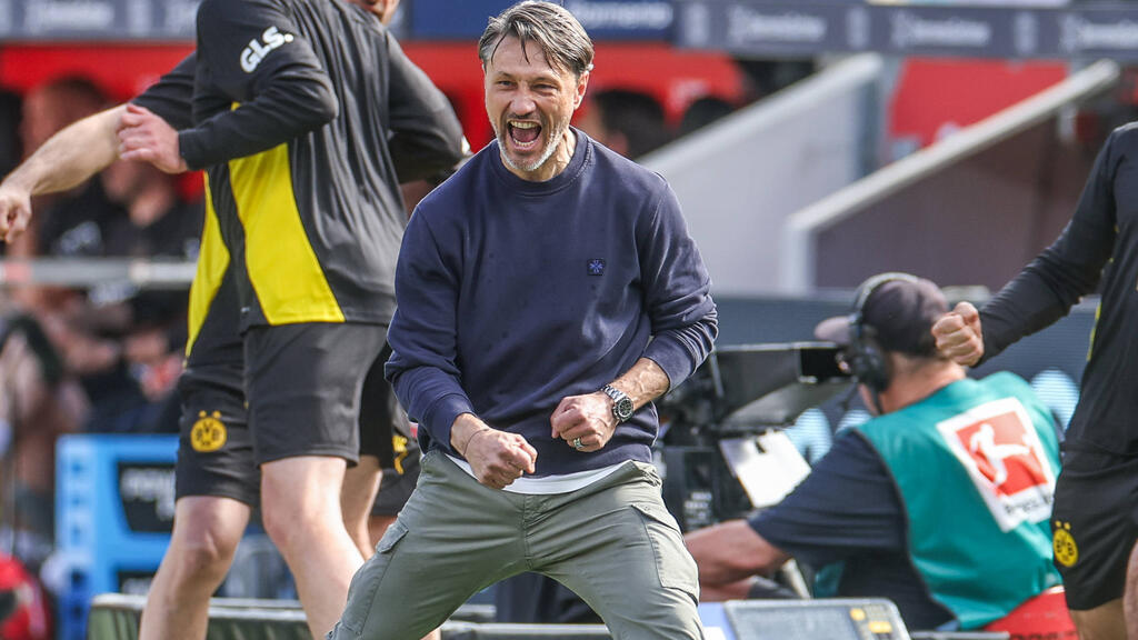 Der BVB und Niko Kovac jubeln auch gegen Leverkusen Der BVB und Niko Kovac jubeln auch gegen Leverkusen