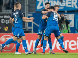 Die TSG Hoffenheim freut sich über die ersten drei Punkte in der Europa League