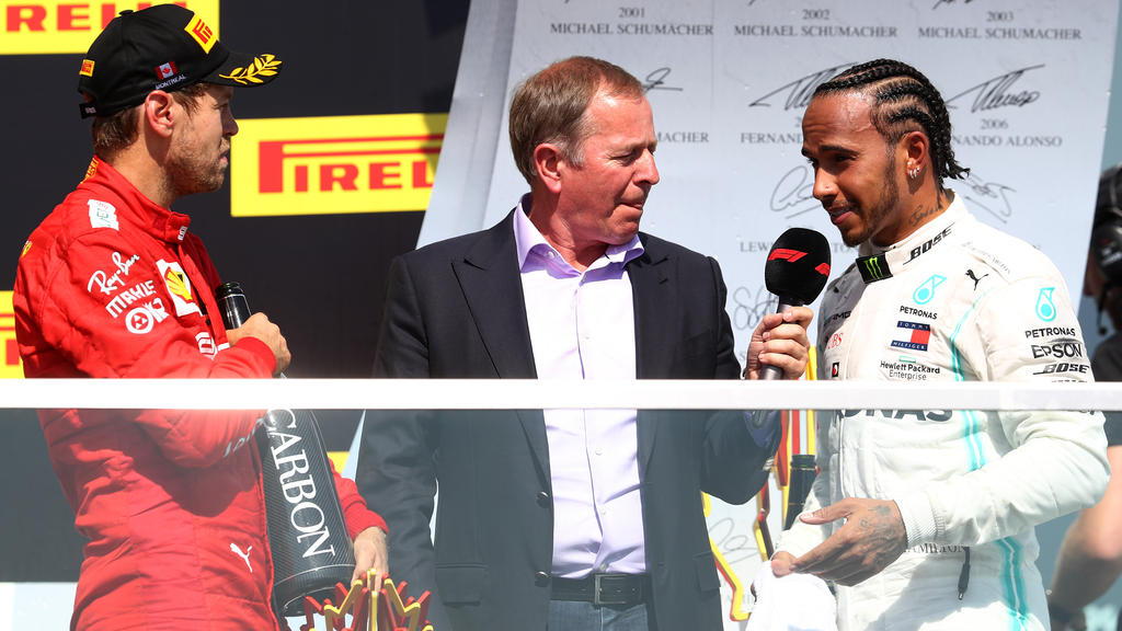 Martin Brundle (Mitte) attestiert Sebastian Vettel (li.) verlorene Übersicht im Zweikampf Martin Brundle (Mitte) attestiert Sebastian Vettel (li.) verlorene Übersicht im Zweikampf