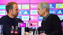Hansi Flick vom FC Bayern und BVB-Coach Lucien Favre im Gespräch