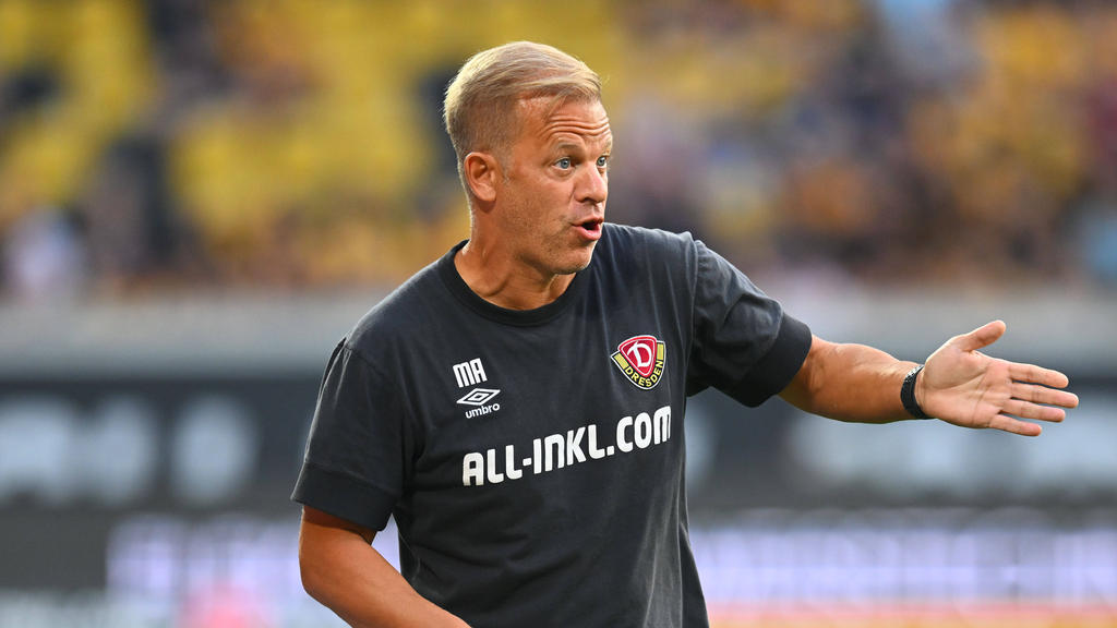 Dynamo Dresden und Trainer Markus Anfang bauen die Tabellenführung aus Dynamo Dresden und Trainer Markus Anfang bauen die Tabellenführung aus