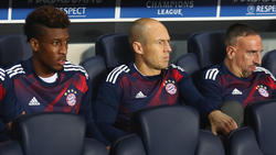 Verstehen sich: Kingsley Coman (l.), Arjen Robben (M.) und Franck Ribéry (r.)