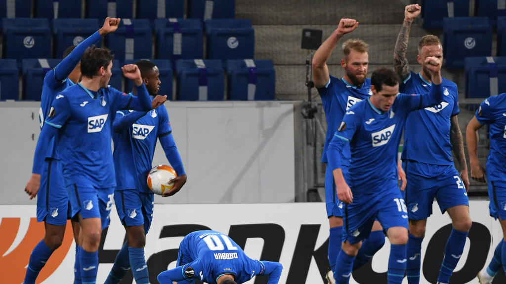 Die TSG Hoffenheim jubelt über den Sieg in der Europa League