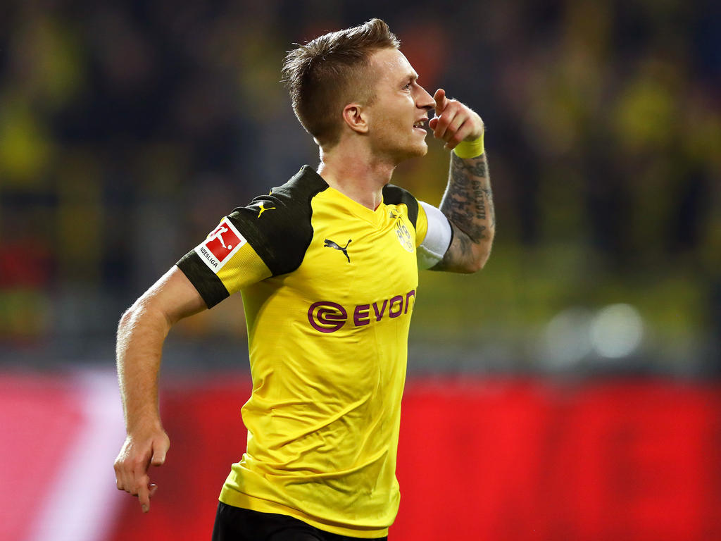 Ist in Dortmund glücklich: Marco Reus. © Getty Images/Bongarts/Dean Mouthtaropoulos