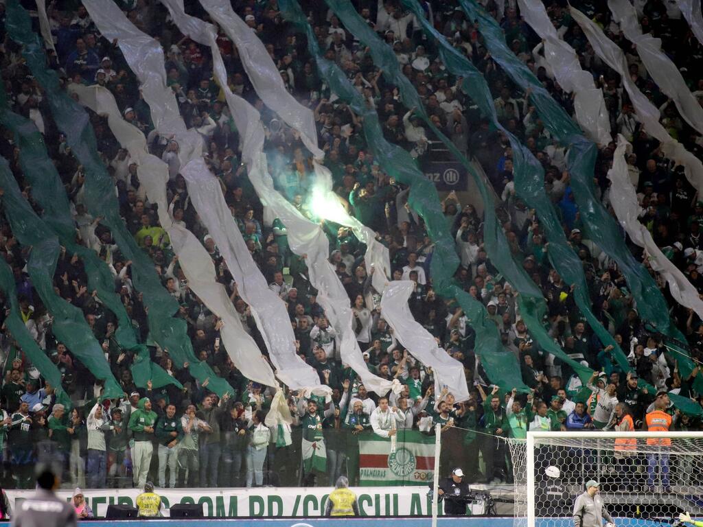Die Fans von Palmeiras bei einem früheren Spiel im Stadion. Die Fans von Palmeiras bei einem früheren Spiel im Stadion.