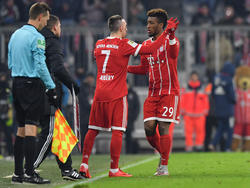 Wechseln sich auf der linken Außenbahn ab: Franck Ribéry und Kingsley Coman