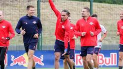 Beim Auftrakttraining von RB Leipzig war Yussuf Poulsen noch dabei