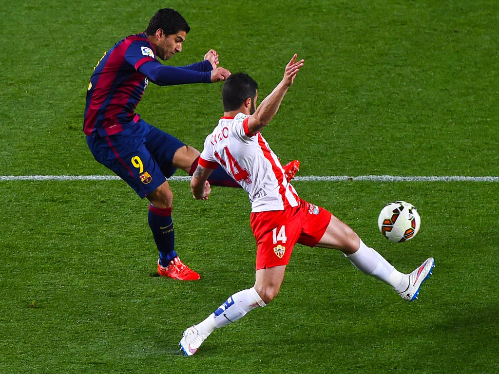 Suárez dio el puntillazo a los almerienses logrando su noveno gol en los últimos 10 partidos. (Foto: Getty)