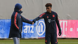 Kingsley Coman (r.) ist zurück im Mannschaftstraining