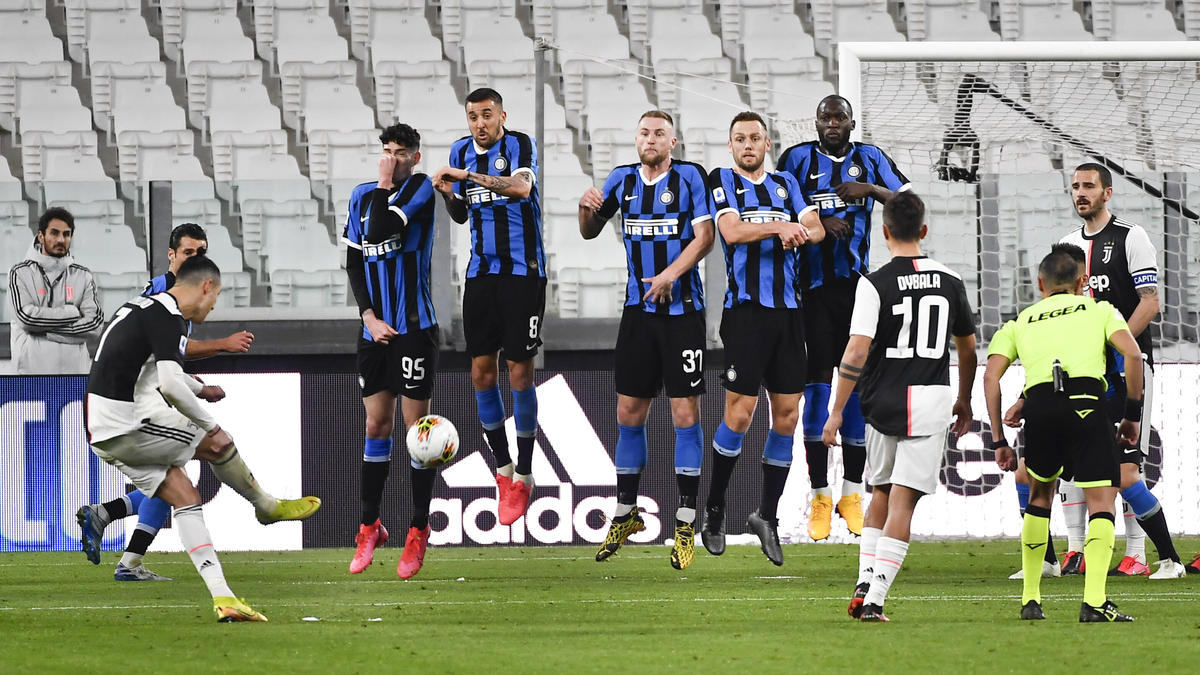 Vor leeren Rängen gewann Juventus Turin gegen Inter Mailand