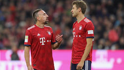 Thomas Müller (r.) spielt seit vielen Jahren mit Franck Ribéry zusammen