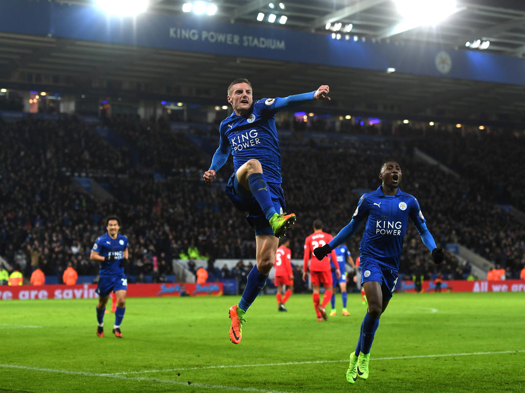 Jamie Vardy traf doppelt für Leicester gegen Liverpool