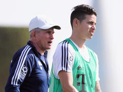 James Rodríguez (r.) durfte Silvester bei seiner Familie verbringen