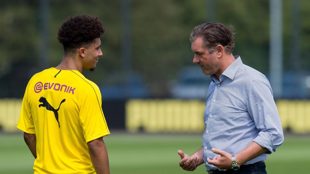 Sportdirektor Michael Zorc will Jadon Sancho noch lange beim BVB sehen