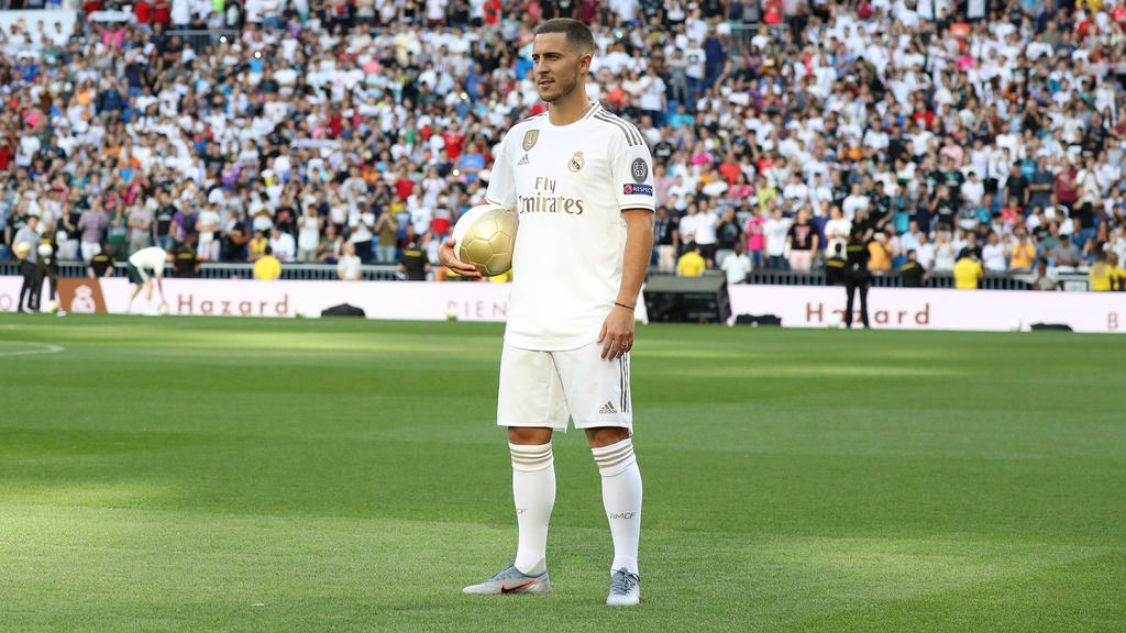 Eden Hazard ist den Fans in Madrid präsentiert worden