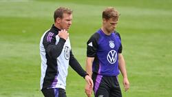 Bundestrainer Julian Nagelsmann (l.) und sein Kapitän Joshua Kimmich