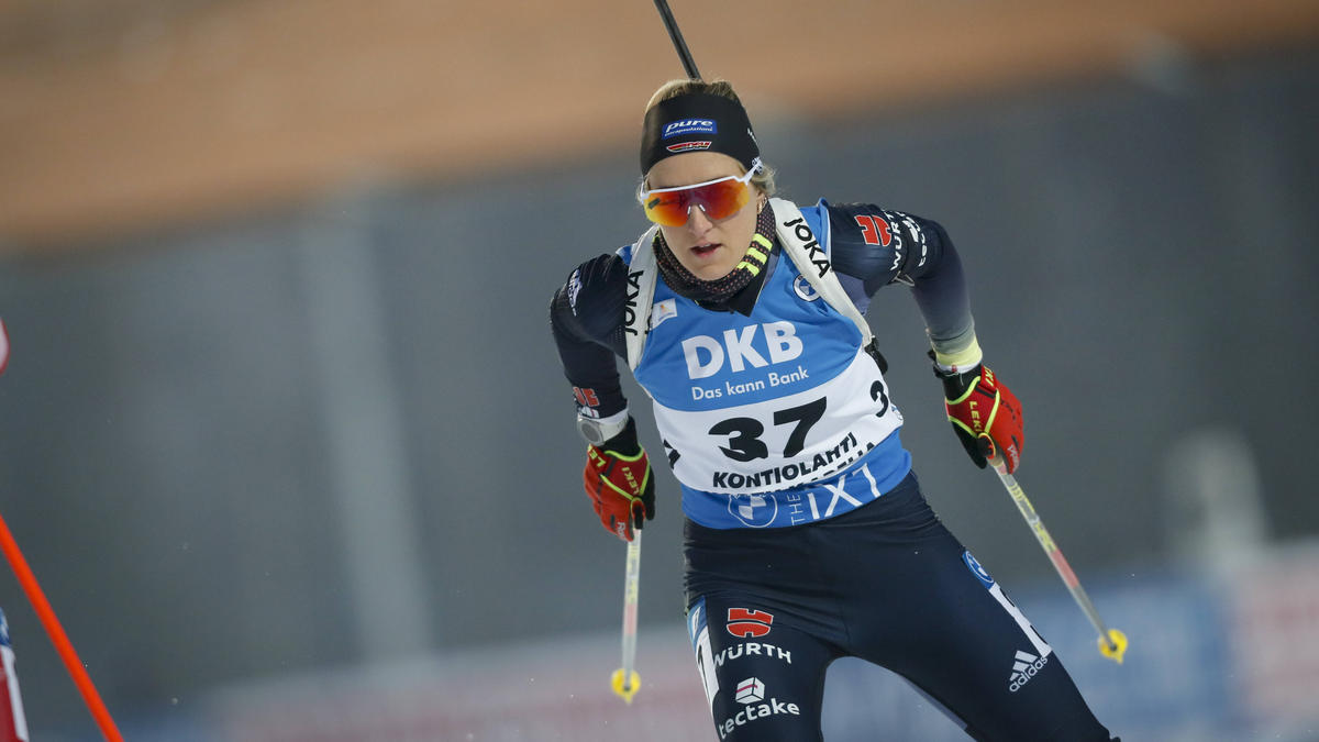 Anna Weidel war im Biathlon-Sprint die beste Deutsche