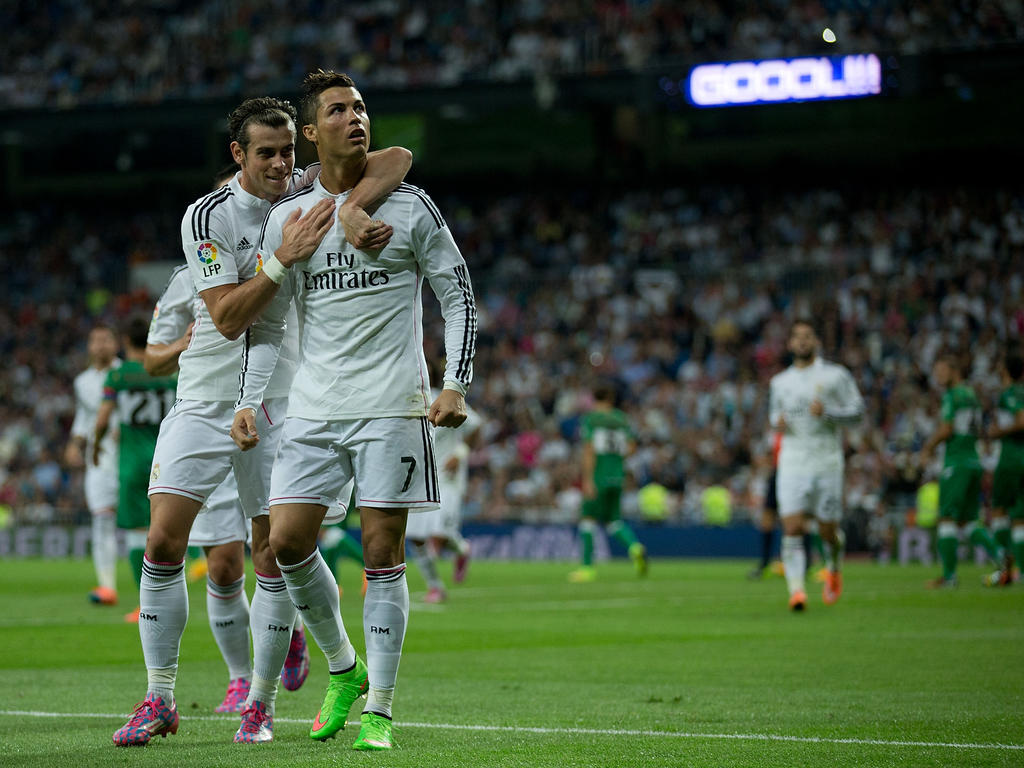 Gareth Bale (l.) möchte das Niveau von Cristiano Ronaldo erreichen Gareth Bale (l.) möchte das Niveau von Cristiano Ronaldo erreichen