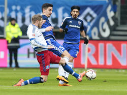 Hunt (l.) droht dem HSV auf Schalke zu fehlen