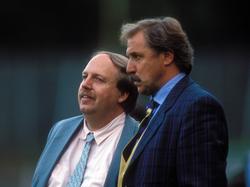 Bayers Gespann: Manager Rainer Calmund (l.) und Dragoslav Stepanovic (r.)