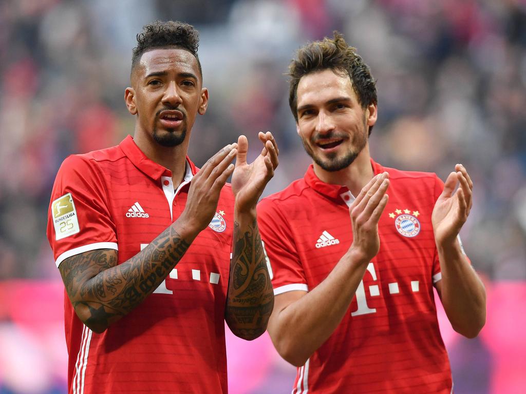 Boateng (l.) und Hummels könnten für das Spiel gegen Real Madrid wieder fit sein