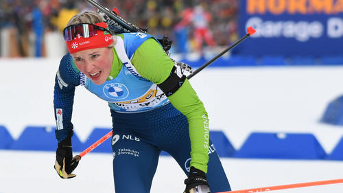 Sloweniens neuer Biathlon-Star Anamarija Lampic ist vor der WM angeschlagen
