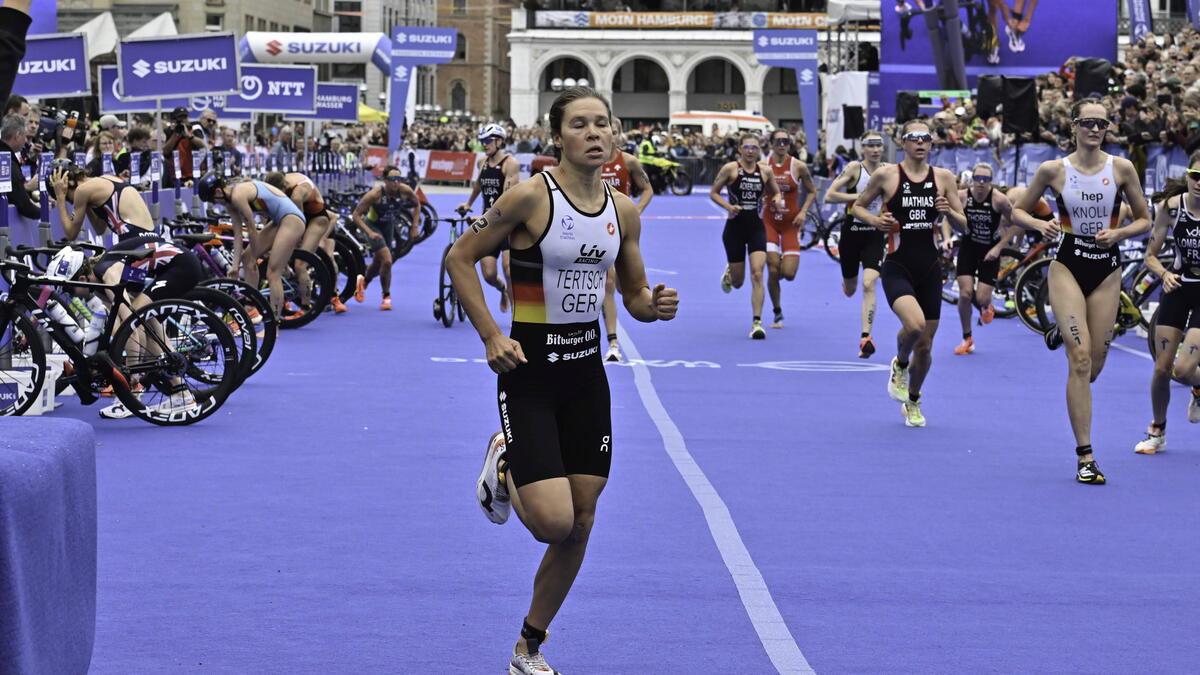 Lisa Tertsch sicherte sich beim Triathlon in Hamburg den zweiten Platz.