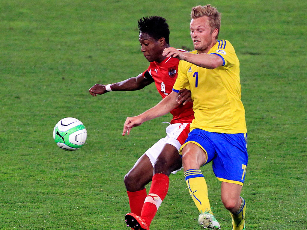 David Alaba marcó en la ida desde el punto de penalti ante Suecia. (Foto: Getty)