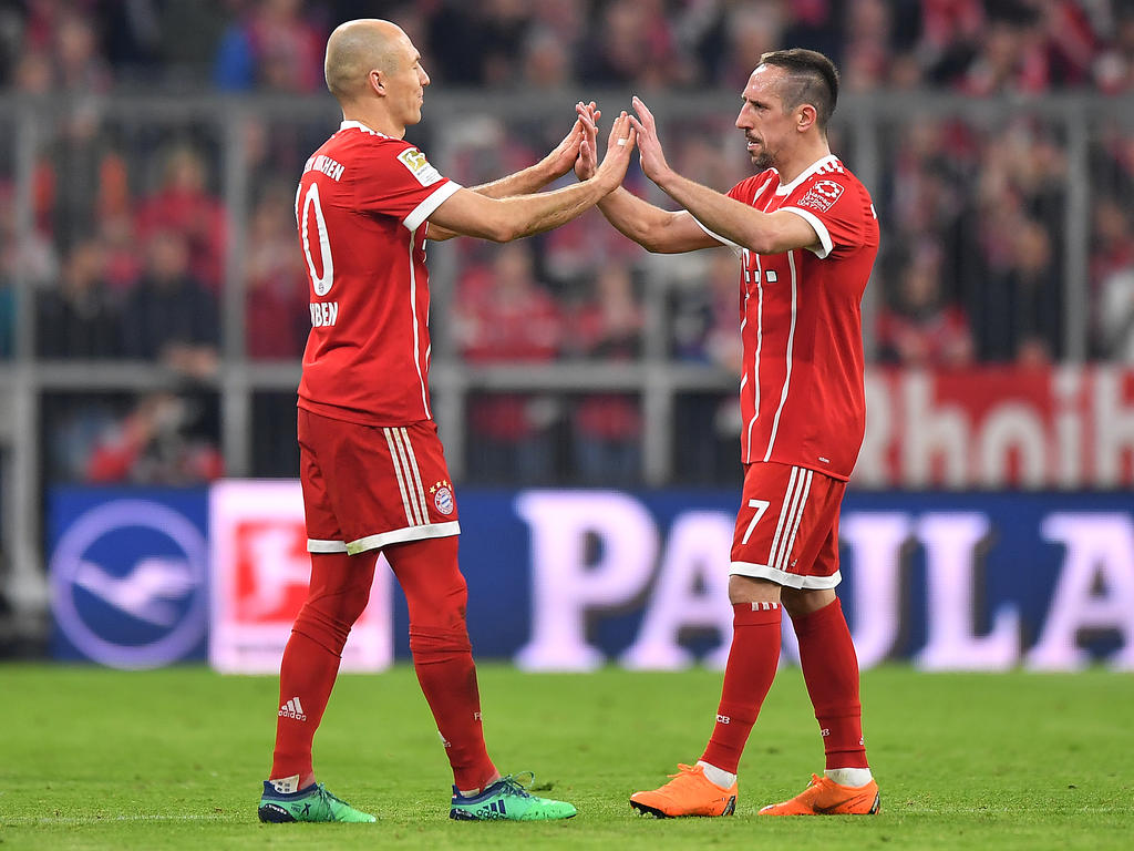 Seit vielen Jahren erfolgreich auf den Flügeln beim FC Bayern unterwegs: Arjen Robben (l.) und Franck Ribéry