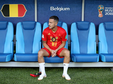 Hazard en el pasado Mundial de Rusia con la equipación de Bélgica. (Foto: Getty)