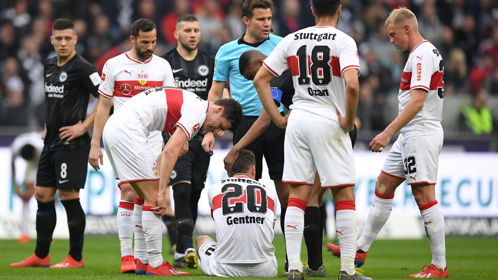 Christian Gentner vom VfB Stuttgart hat sich gegen Eintracht Frankfurt verletzt