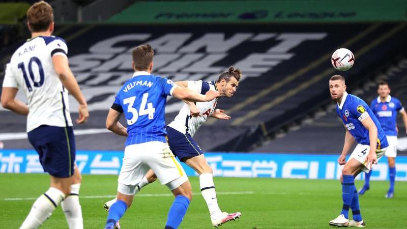Tottenhams Gareth Bale (M.) erzielte den Siegtreffer gegen Brighton Tottenhams Gareth Bale (M.) erzielte den Siegtreffer gegen Brighton