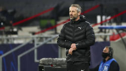 Gladbachs Coach Marco Rose muss mit seinem Team in Leipzig antreten