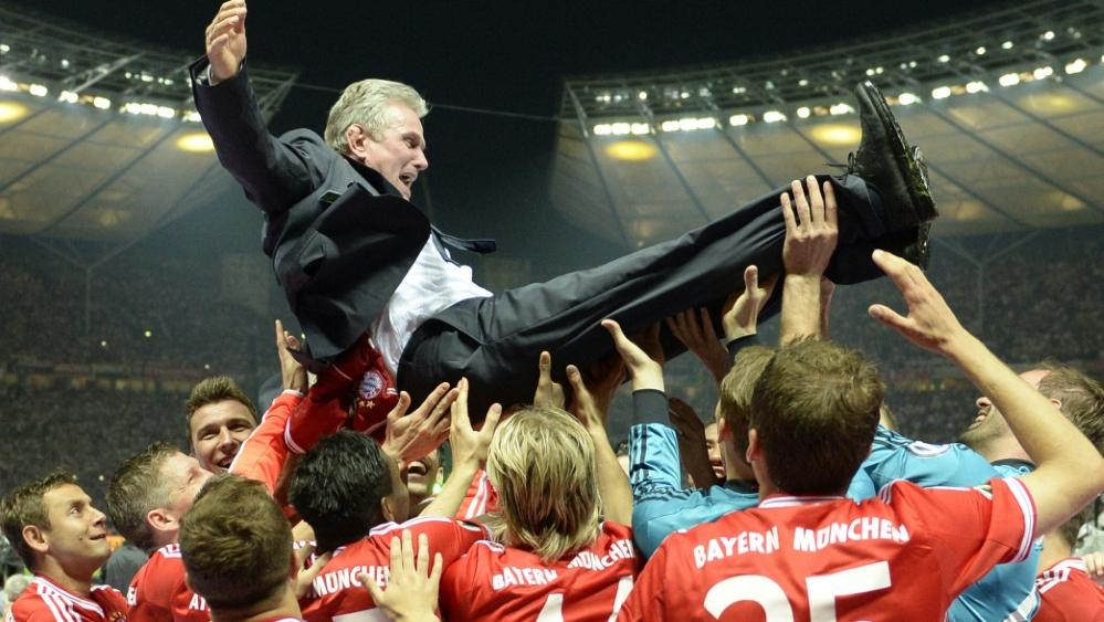 Jupp Heynckes war nach dem Pokalsieg mit dem FC Bayern in Feierlaune