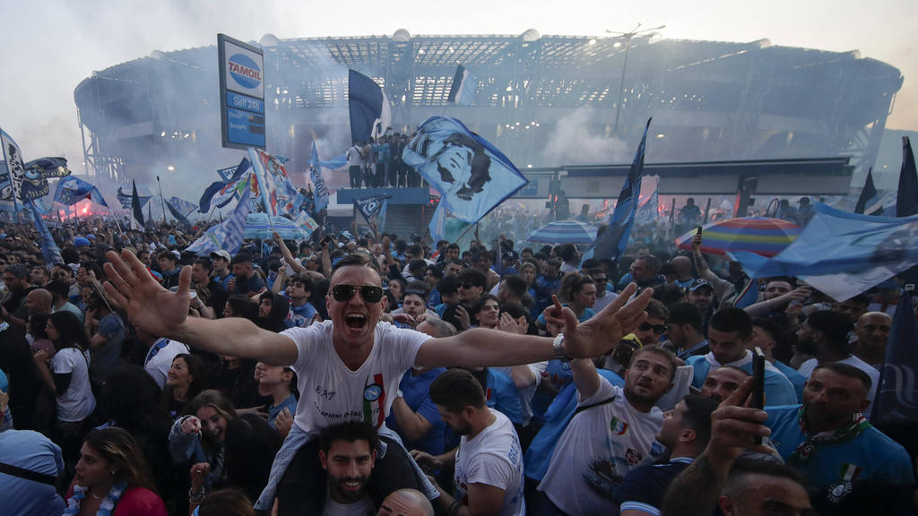 Die Neapel-Anhänger feierten den Gewinn des Scudetto