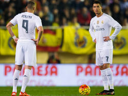 Benzema y Ronaldo, en el partido ante el Villarreal. (Foto: Getty)