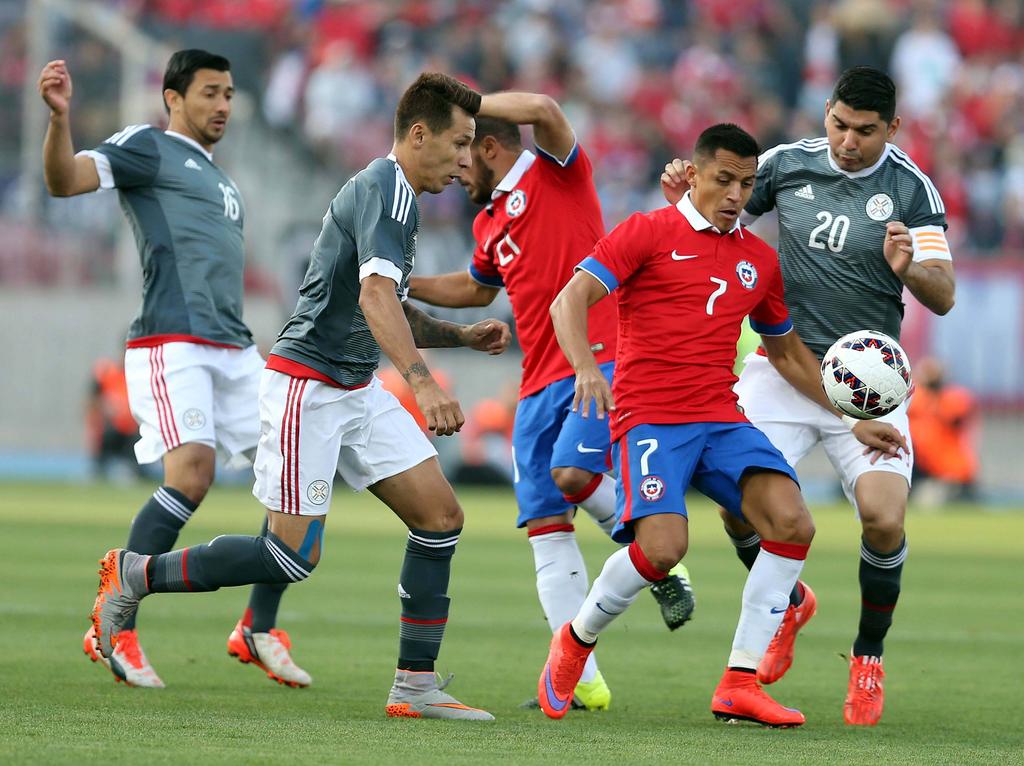 Alexis Sánchez (7) beschert Chile einen Sieg gegen Paraguay