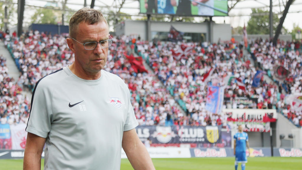 RB Leipzigs Trainer Ralf Rangnick will im Rückspiel offensiv aufstellen